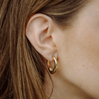 Irregular Hoops Gold argolas douradas