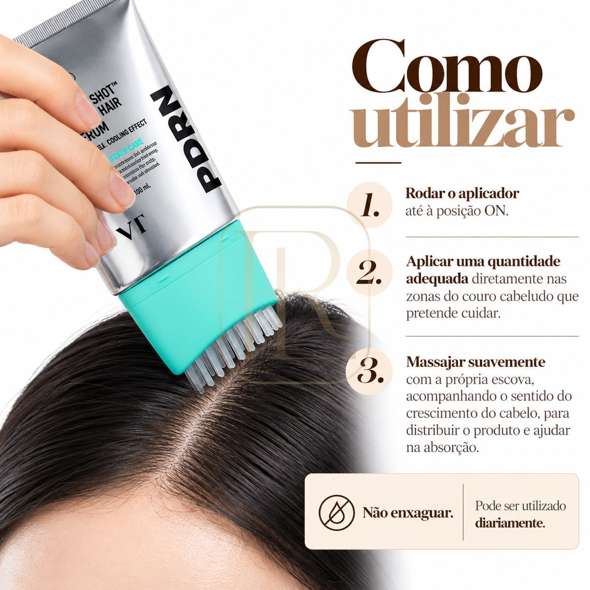 VT Cosmetics PDRN Reedle Shot Brush Hair Serum 100ml detalhe