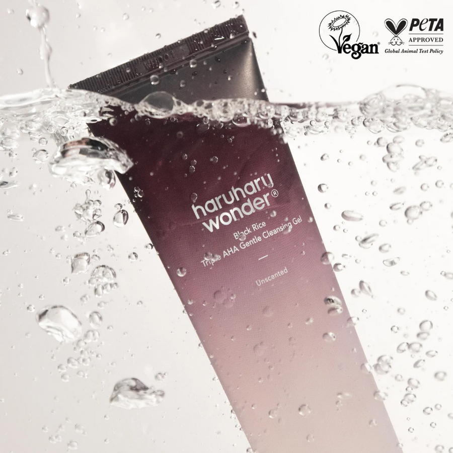 Haruharu Wonder - Gel Limpiador Suave de Arroz Negro Triple AHA 100ML