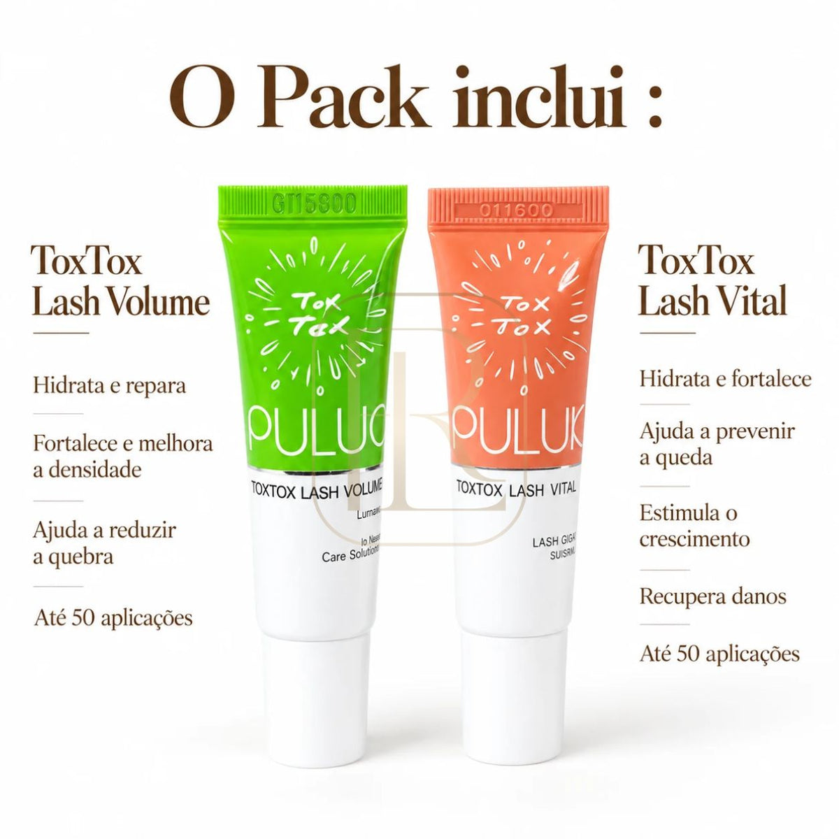 Pack Botox PULUK ToxTox Vital e Lash Volume